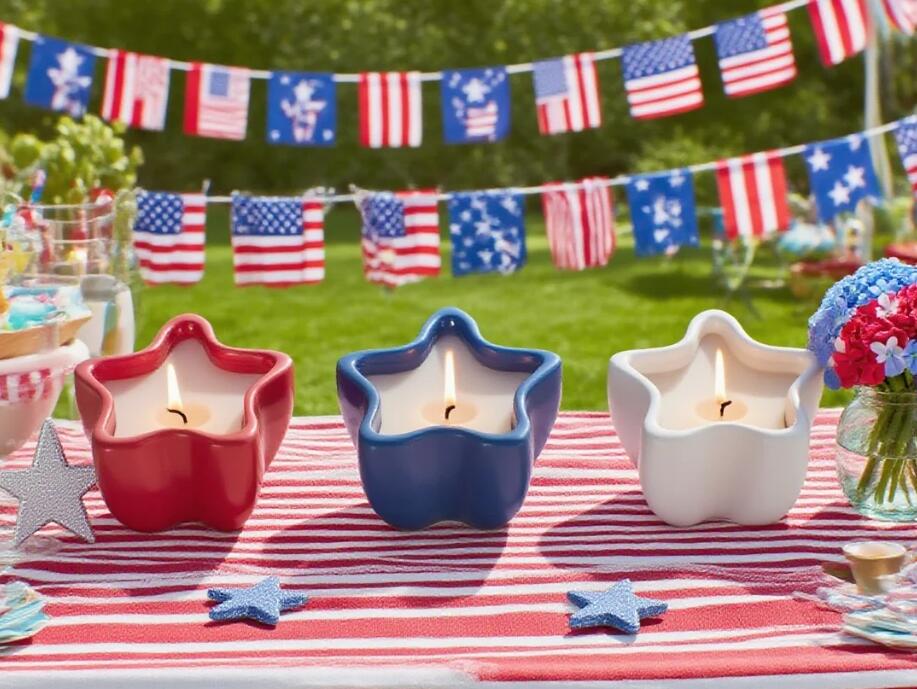 Small Ceramic Star Citronella Candle